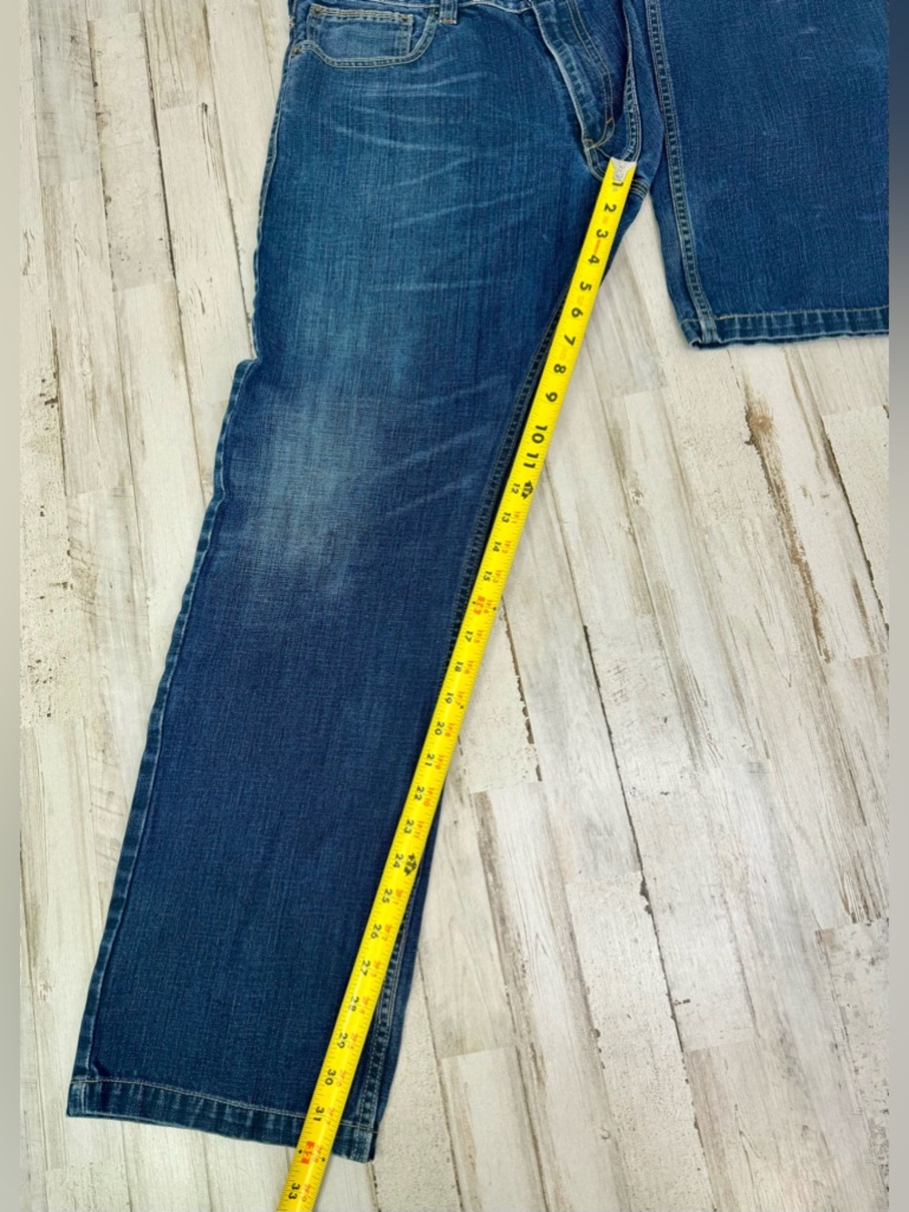 Vintage Levis 514 Pants Jeans Men 36x32 Denim Stretch Blue Straight - Picture 10 of 13